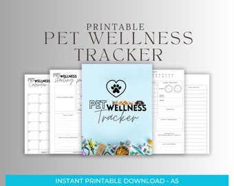 Pet Health Checklist, Pet Wellness Planner, Printable Planner,Digital Planner