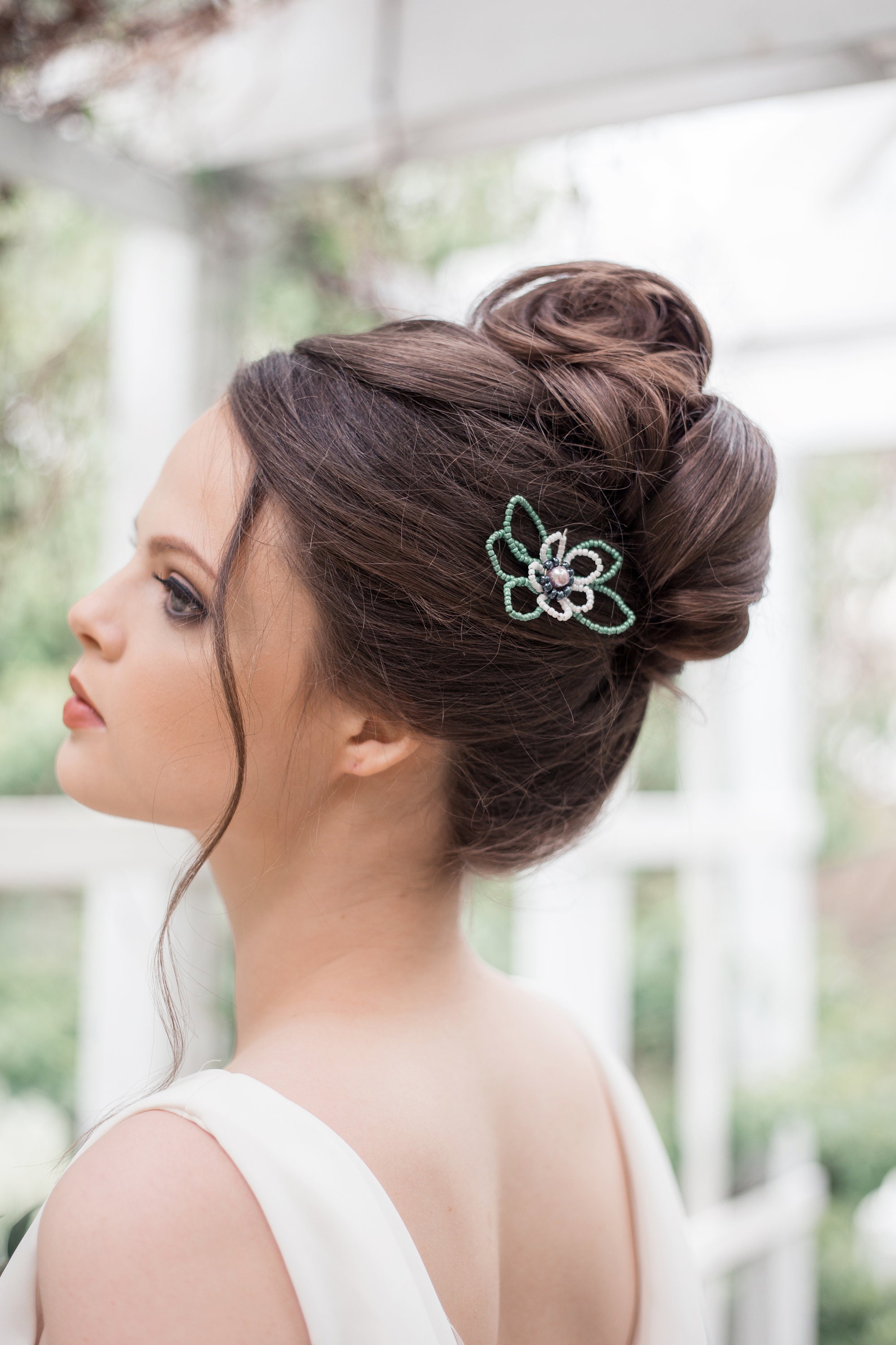 Flower Bobby Pins Wedding Bobby Pins Bridal Headpiece Etsy