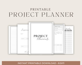 Project Planner, Printable Planner, Project Organizer, Digital Planner, Small Business Planner PDF