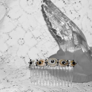 Shell Hair Comb/Mermaid&#39;s Hair Comb/Marginella Shelled Hair Comb/Beach Wedding/Bridesmaid Gift