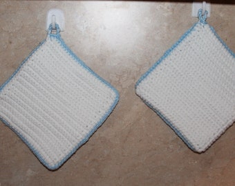 Crocheted Pot Holders/Kitchen Accessory/Hot Pads/Gifts for Her/Double Thick Pot Holders/Trivets/Housewarming Gift