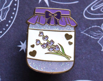 Lavender Jelly - Glittery Jam Jelly Jar Hard Enamel Pin