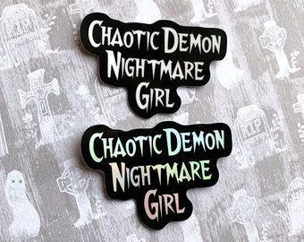 Chaotic Demon Nightmare Girl Vinyl Sticker