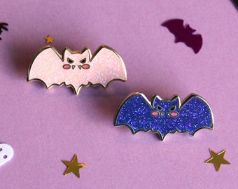 Sweet Baby Bat - Iridescent Glitter Hard Enamel Pin