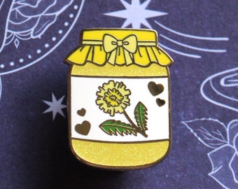 Dandelion Jelly - Glittery Jam Jelly Jar Hard Enamel Pin