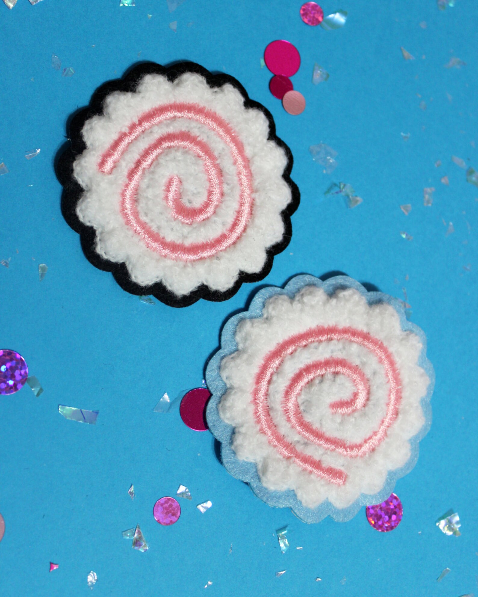 Kawaii Naruto Fish Cake SewOn Chenille Patch 2 Colors Black Etsy