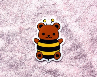 Honey Bee Bear Vinyl Sticker