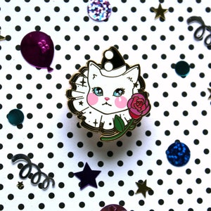 Pawerrot the Clown Cat Hard Enamel Pin image 1