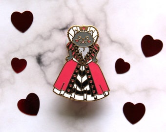 Queen of Hearts - Kitties In Wonderland Series Hard Enamel Pin