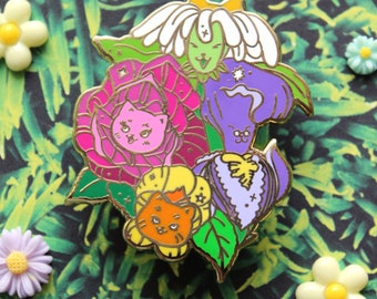 Singing Flowers - Kitties In Wonderland Series Hard Enamel Pin