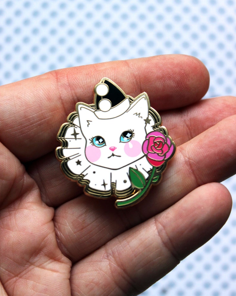 Pawerrot the Clown Cat Hard Enamel Pin image 2