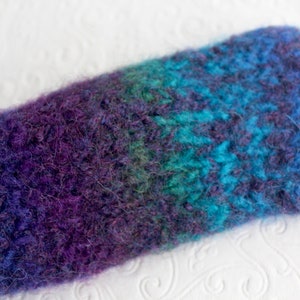 Purple, Turquoise, Green Felted Wool Readers Case, Knit Eyeglass Case, Reading Glasses Case Jeanie Bean Handknits image 2