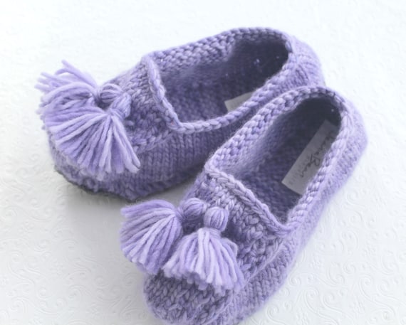 purple suede slippers