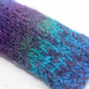 Purple, Turquoise, Green Felted Wool Readers Case, Knit Eyeglass Case, Reading Glasses Case Jeanie Bean Handknits image 5