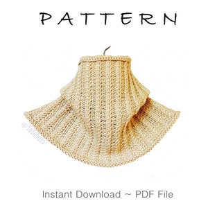 Cowl Knitting Pattern - Neck Warmer Knitting Pattern -  Easy Knit Cowl Pattern - Lace Cowl Pattern -  PDF file Easy Cowl Pattern