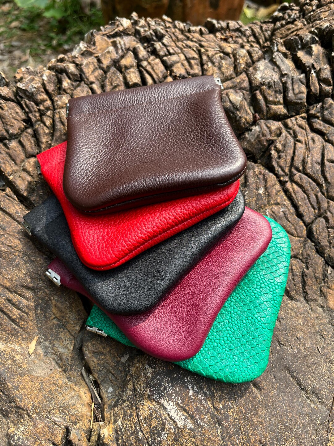 Leather Handmade Mini Storage Coin Purse main image 1
