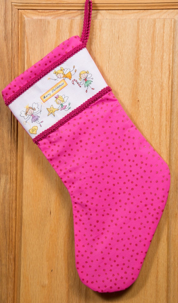 Hot Pink Christmas Stocking 
