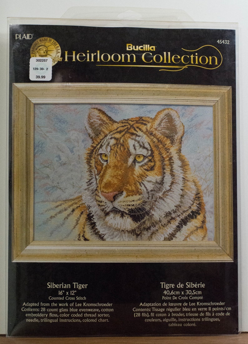Design Works Counted Cross Stitch Kit WHITE TIGER 12/" x 22/"