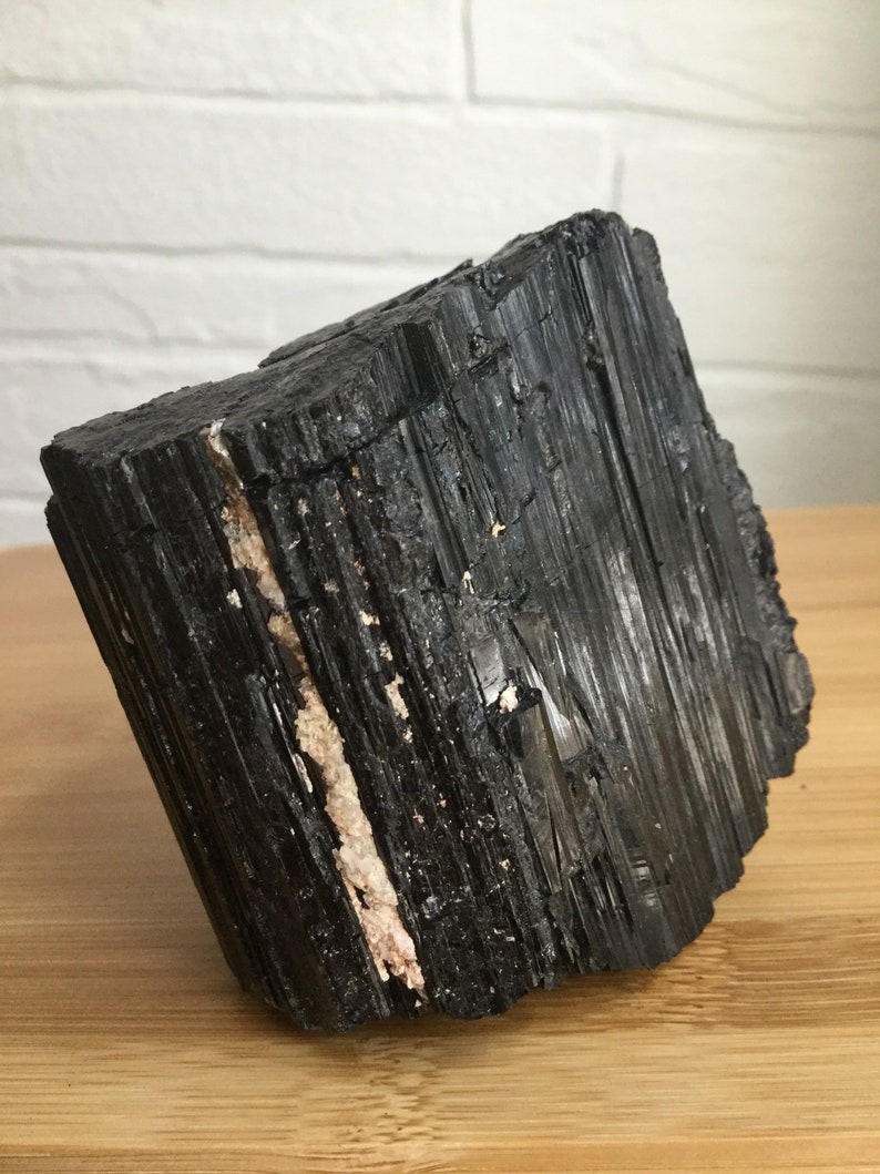 raw Black Tourmaline chunk cryatal home decor protection healing Black Tourmaline crystal electromagnetic protection