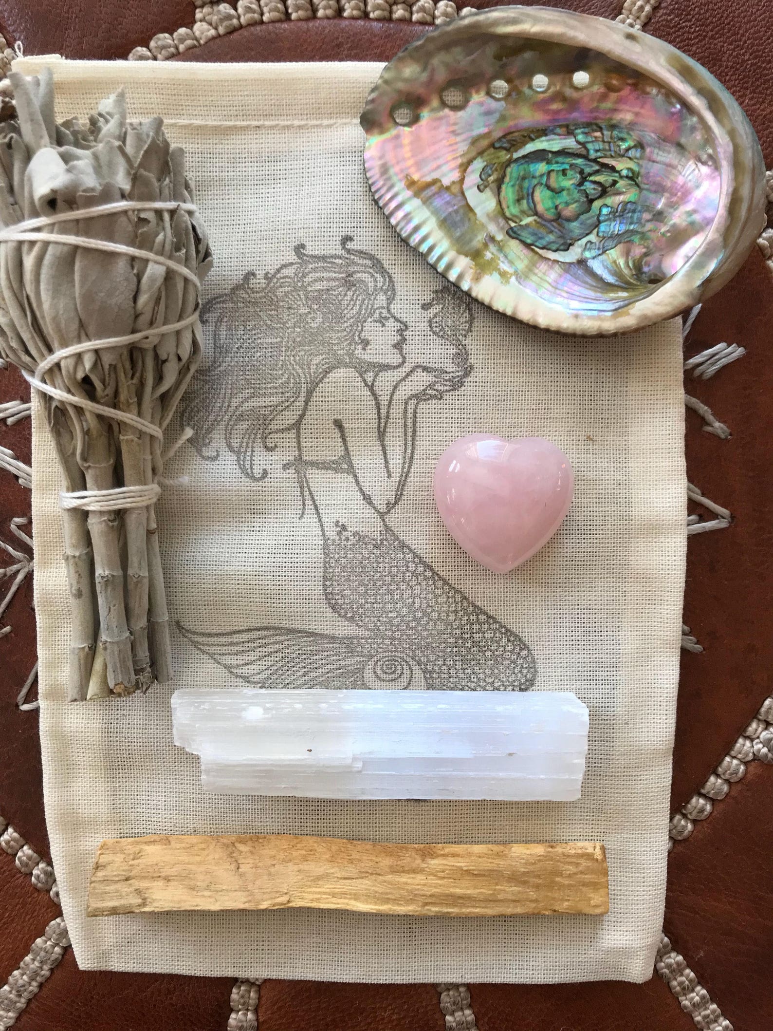 Rose Quartz Smudge Kit