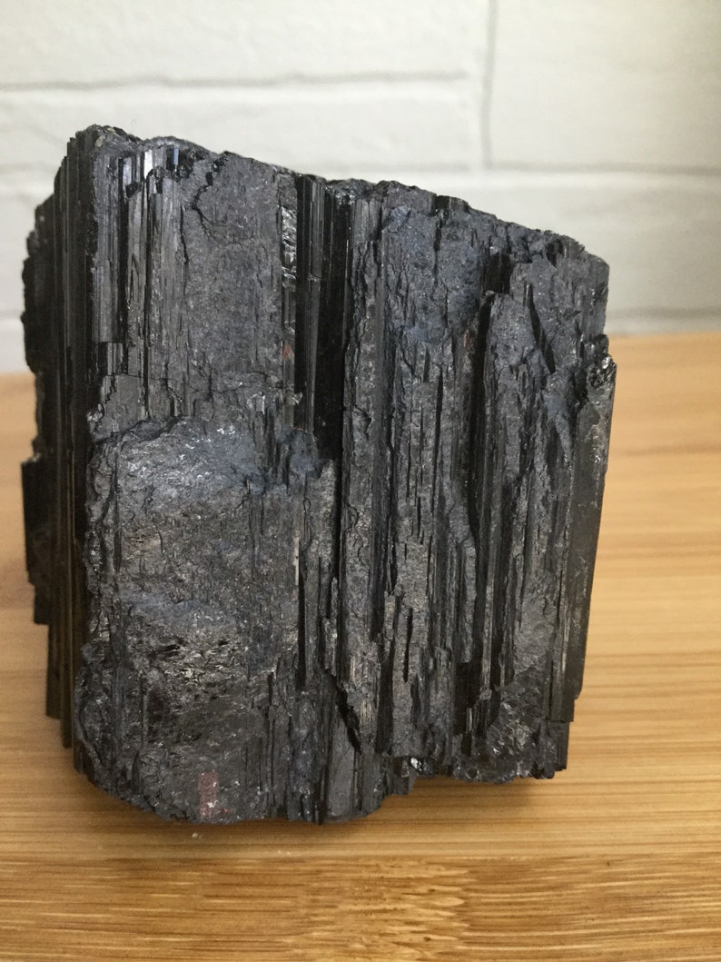 raw Black Tourmaline chunk cryatal home decor protection healing Black Tourmaline crystal electromagnetic protection