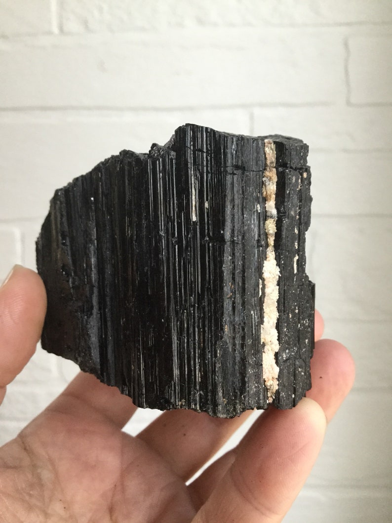 raw Black Tourmaline chunk cryatal home decor protection healing Black Tourmaline crystal electromagnetic protection