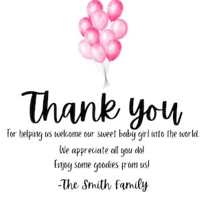 Thank you card for labor and delivery nurses