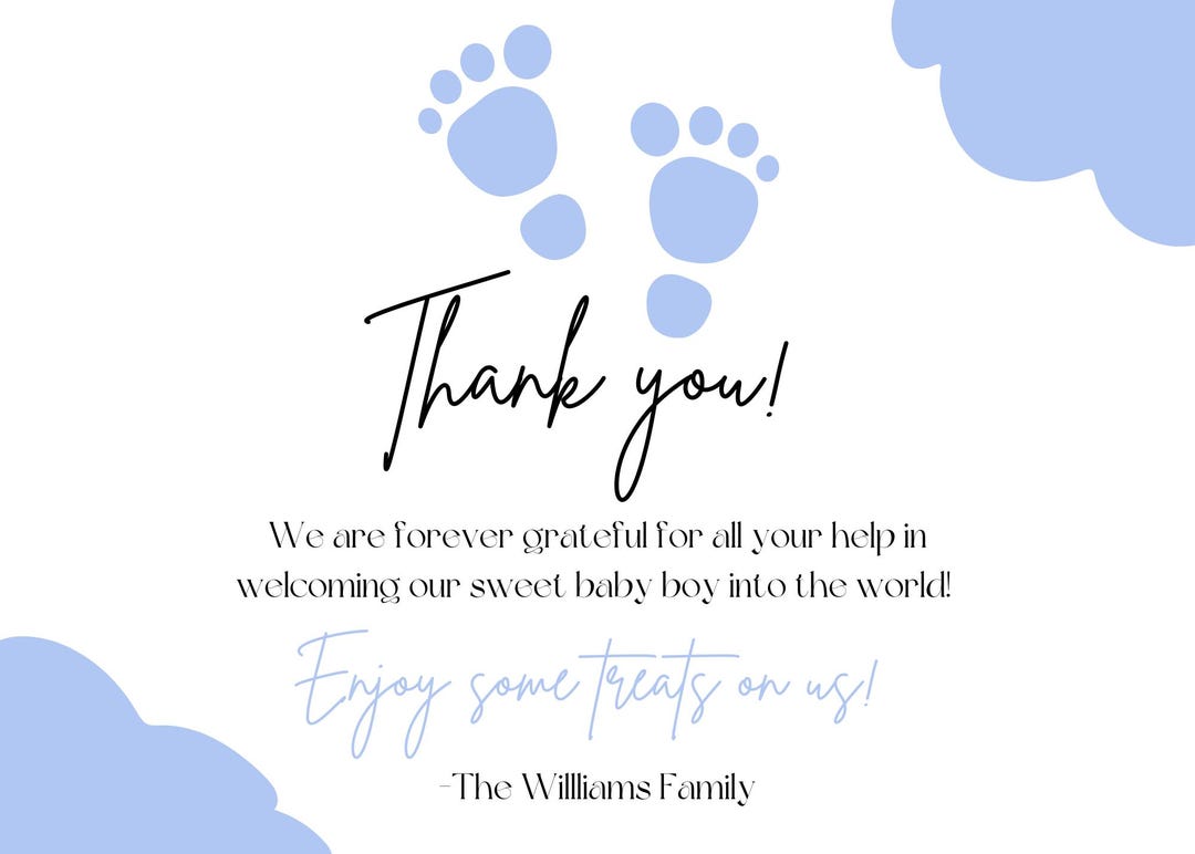 Thank You Card for Delivery and Labor Nurses Treat Basket New Baby - Etsy