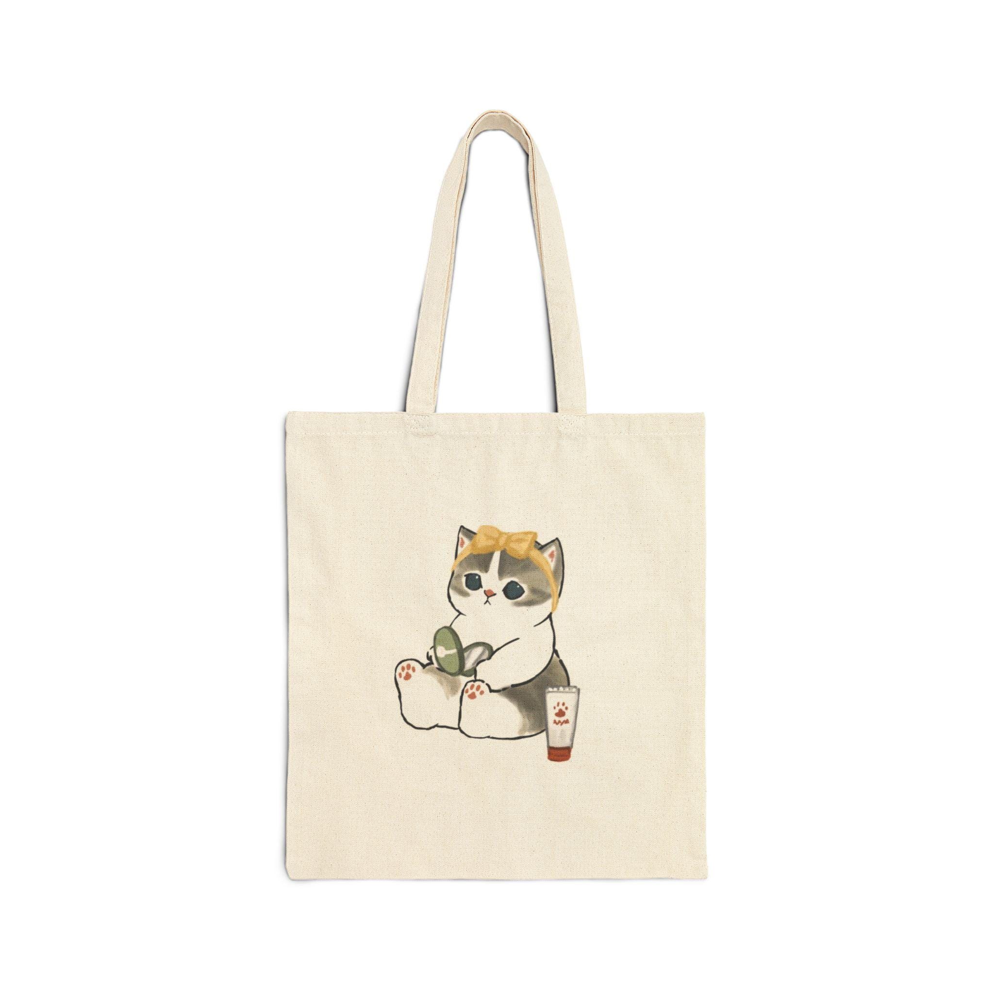 Mofusand かわいい猫トートバッグ コットンキャンバス ショッピング 