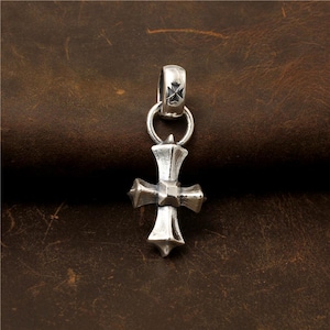 Gothic Classic stereo Cross crown Amulet couple&#39;s pendant 925 sterling silver handmade biker vintage biker punk good idea gift for couple
