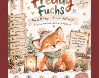 Interactive Advent Calendar for Kindergarten | Freddy Fox | 24 Advent Activities for Children | Kindergarten Morning Circle | Advent Christmas PDF