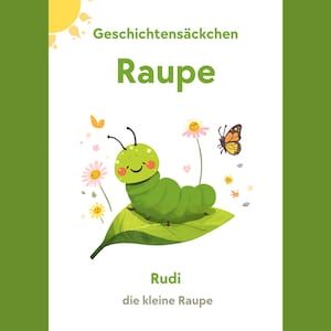 Geschichtensäckchen Raupe | Storytelling Set Kinder | Montessori Sprachförderung | Kita Vorschule Geschenk | Erzählbeute