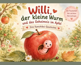 Kamishibai Outono – Willi, a Pequena Minhoca, e o Segredo da Maçã | História da Maçã | Creche e Jardim de Infância | História Informativa de Outono | Natureza