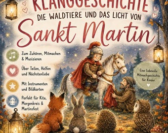 Sankt Martin Klanggeschichte Kita | Waldtiere Heiliger Martin | Mitmachgeschichte mit Instrumenten Bildkarten|Kindergarten Morgenkreis