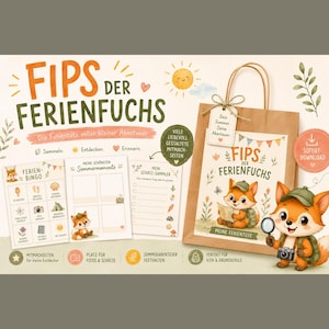 Summer Holiday Bag for Kids | Holiday Booklet PDF | 30 Creative Holiday Ideas | Activities for Children | Kindergarten & Primary School, Forest Animals, Fox