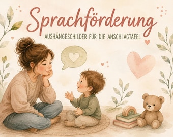 Apoio linguístico na creche – 8 cartazes para o mural | Desenvolvimento da linguagem na educação infantil | Cartazes educativos em PDF