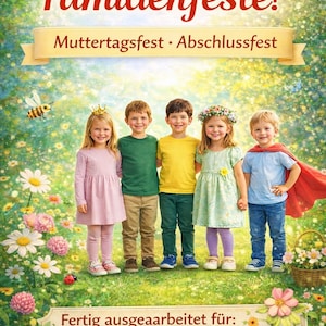 Play, role-playing game for kindergarten and primary school – Mother's Day, Father's Day, graduation party – incl. song, script – role-playing game for families and children – theatre