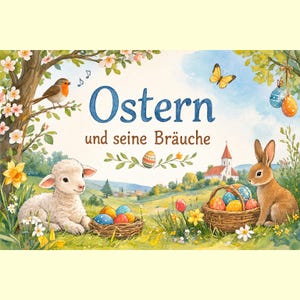 Kamishibai Ostern – Die Osterbräuche kindgerecht erklärt | 8 Bildkarten | Kita & Kindergarten | Ostergeschichte Frühling