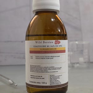 Exaltolide 20% em DPG • Almíscar macrocíclico puro para perfumaria • Ingrediente de fragrância (100 g)