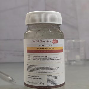 Exaltolide Pure • Almíscar Macrocíclico Puro para Perfumaria • Ingrediente de Fragrância (100 g)