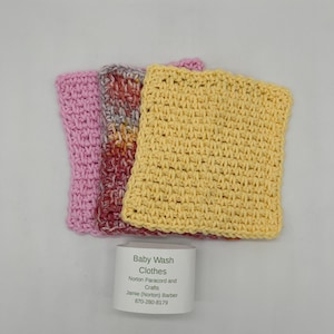 Baby Washcloths Hand crafted 100% cotton