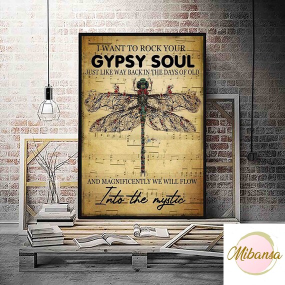Van Morrison Into The Mystic Lyrics Poster Into The Mystic Etsy