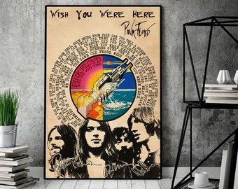 Wish You Were Here Pink Floyd Music Poster Wish You Were Here Pink Floyd Lyrics Poster Wish You Were Here Pink Floyd Album Poster TTL108