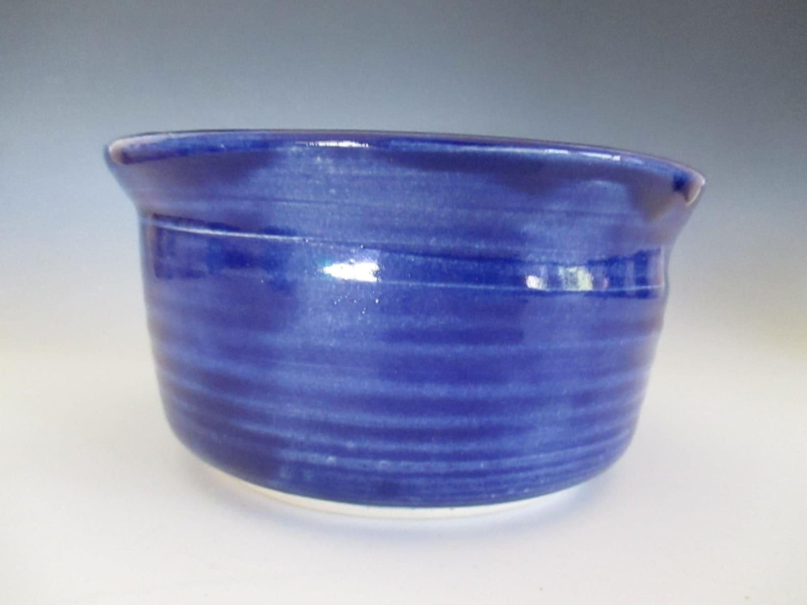 Royal Blue Flower Pot Small Planter With Silkscreen Filigree Etsy