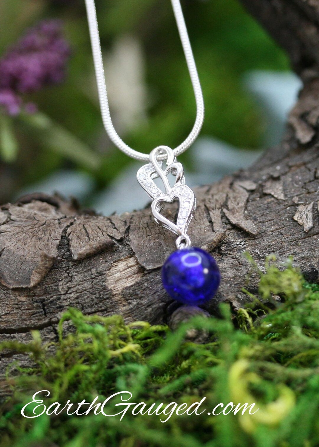 Mini Embellished CZ Heart Pendant Add a Glass Pearl W Your