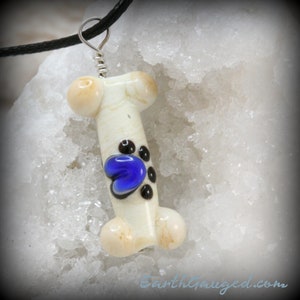 Bone Tribute Pendant, Natural: Bone, Paw. Add your sentimental item. Tribute, Pet Ashes, Hair, Sand, Earth