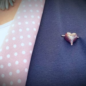 Stainless Steel Pin for Horizontal Hanging Hearts: or other beads with hole all the way through. Wedding, funeral, special occasion