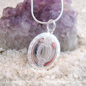 Oval Locket, hidden, peek a boo, sterling silver, charms, birthstones, personalized, custom, memorial, tribute