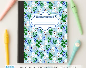 Sweet Ladybug and Daisy Notebook Cover - Printable School Supply