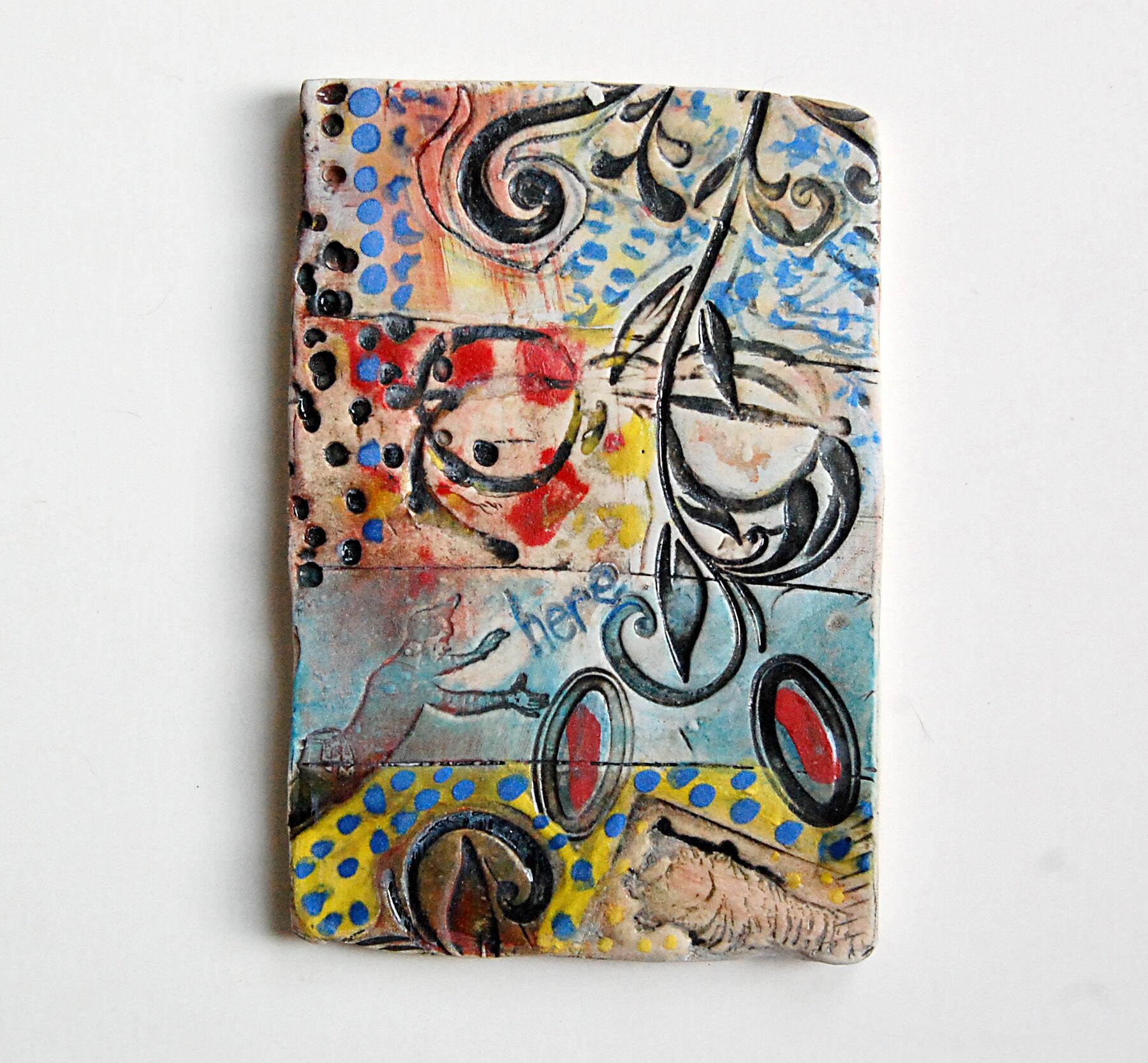 Handmade Tile Ceramic Tiles Art Tile Vintage Eyeglasses Etsy